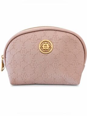 🆕 NANETTE LEPORE Pink Cosmetic Bag Logo Clutch Makeup Pouch Travel Case